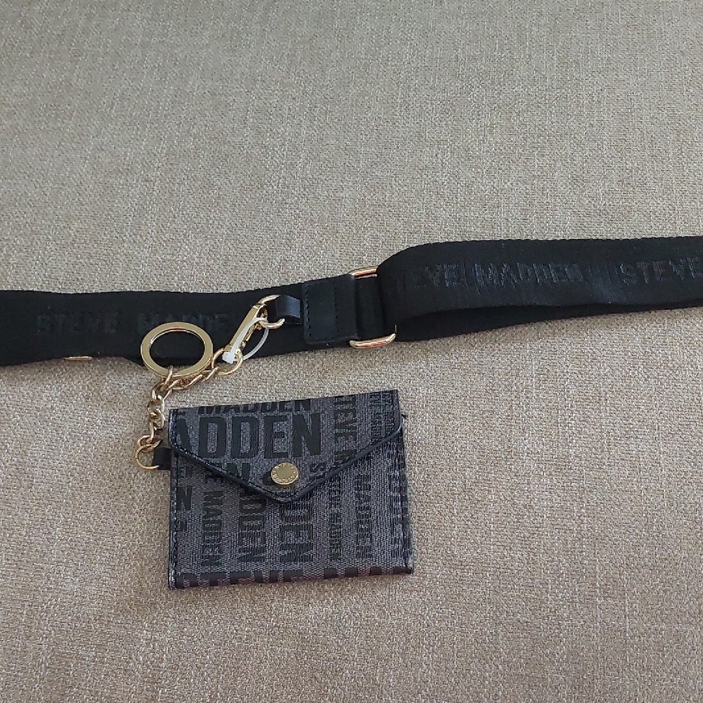 Steve Madden Black and Brown Belt Bag